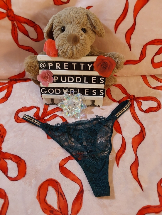 Victoria's Secret Other - 💚 XXL VS Very Sexy Shine Chain Strap Lace Thong Panty 💚